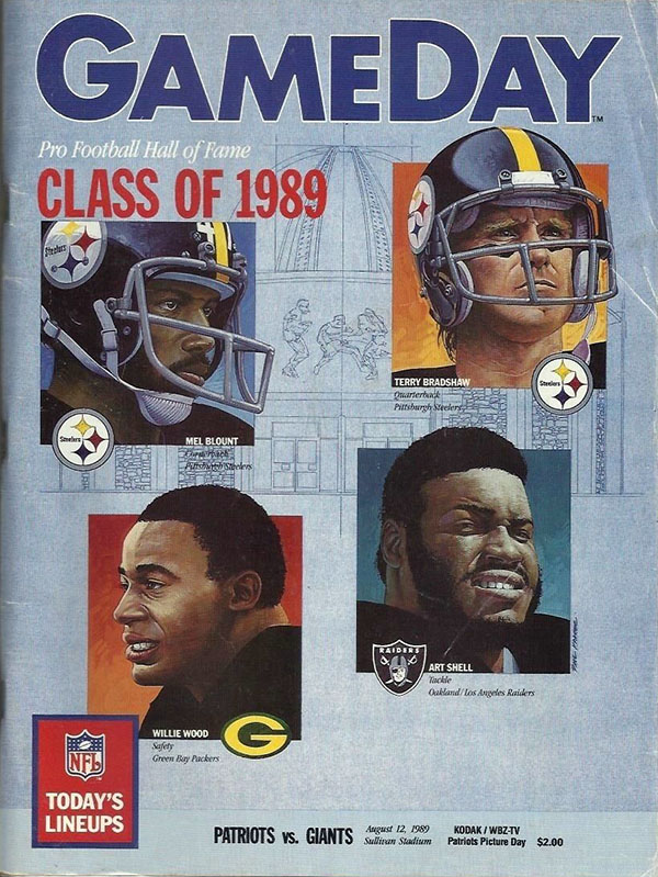NFL Program: New England Patriots vs. New York Giants (August 12, 1989)