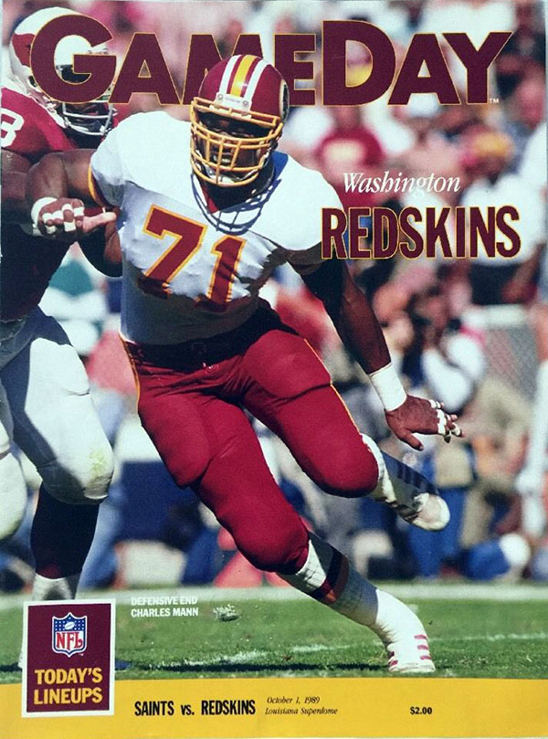 NFL Program: New Orleans Saints vs. Washington Redskins (October 1, 1989)