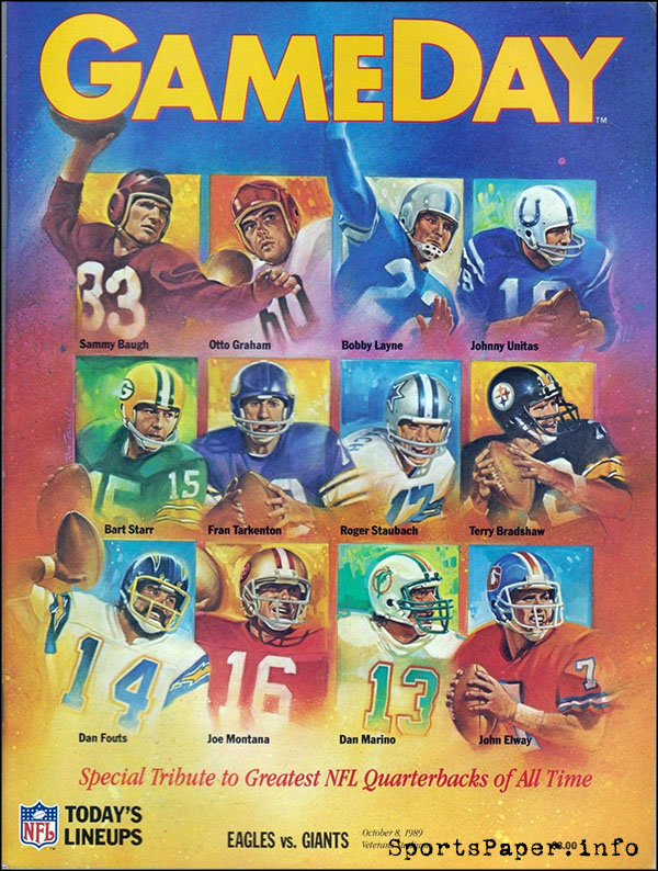 NFL Program: Philadelphia Eagles vs. New York Giants (October 8, 1989)