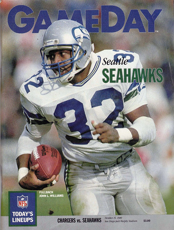 NFL Program: San Diego Chargers vs. Seattle Seahawks (October 15, 1989)