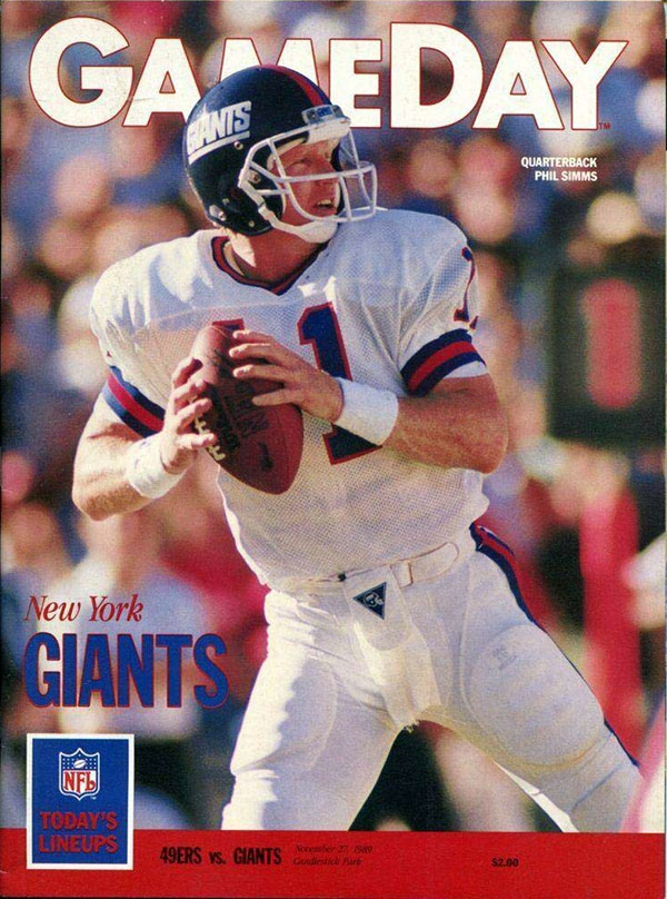 NFL Program: San Francisco 49ers vs. New York Giants (November 27, 1989)