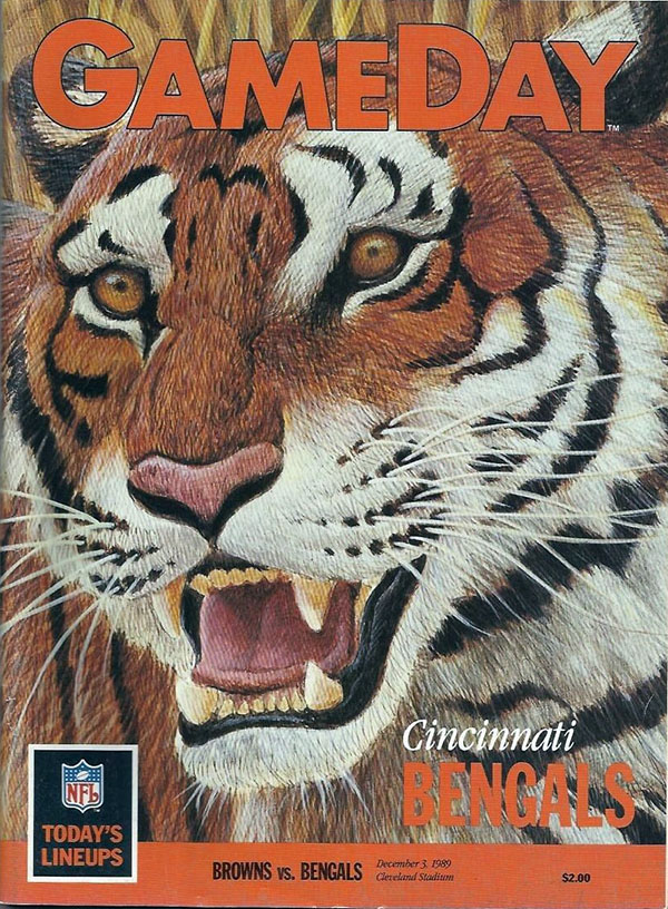 NFL Program: Cleveland Browns vs. Cincinnati Bengals (December 3, 1989)