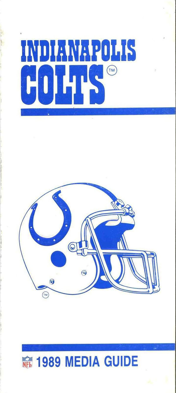NFL Media Guide: Indianapolis Colts (1989)