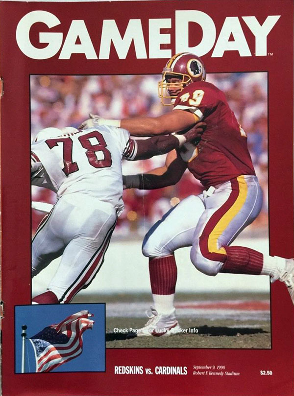 NFL Program: Washington Redskins vs. Phoenix Cardinals (September 9, 1990)