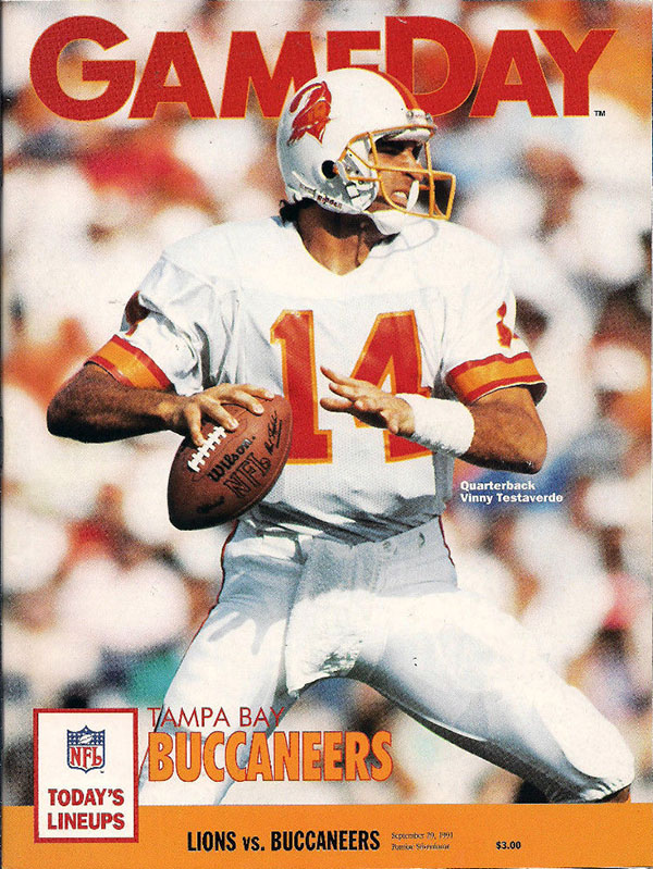 NFL Program: Detroit Lions vs. Tampa Bay Buccaneers (September 29, 1991)