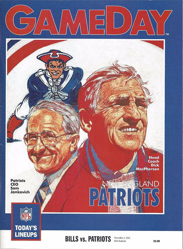 NFL Program: Buffalo Bills vs. New England Patriots (November 3, 1991)