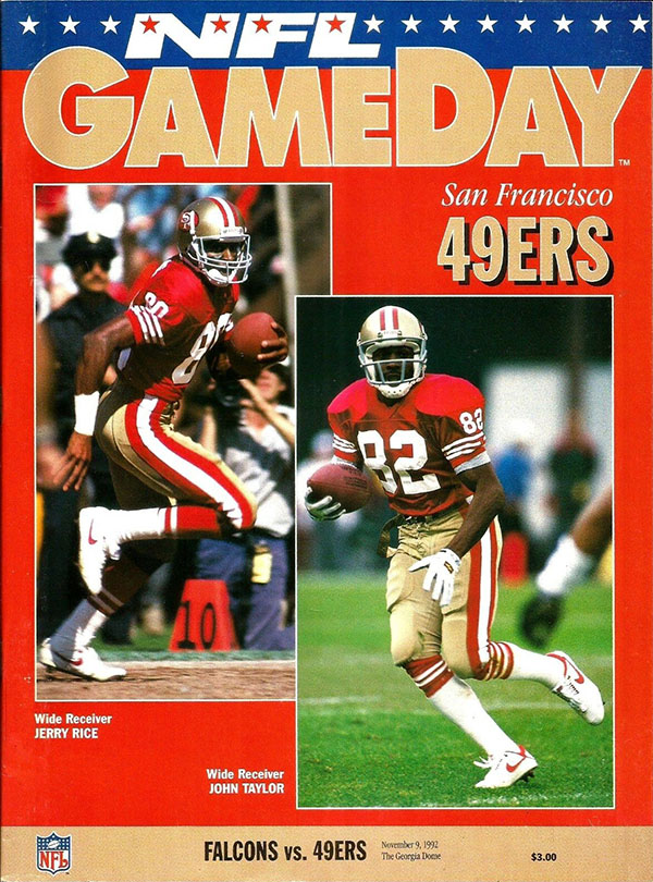 NFL Program: Atlanta Falcons vs. San Francisco 49ers (November 9, 1992 ...