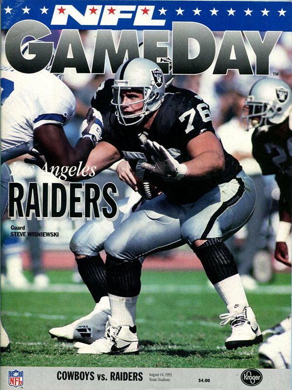 NFL Program: Dallas Cowboys vs. Los Angeles Raiders (August 14, 1993)