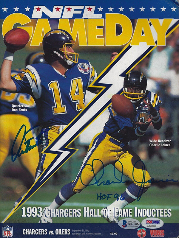 NFL Program: San Diego Chargers vs. Houston Oilers (September 19, 1993)