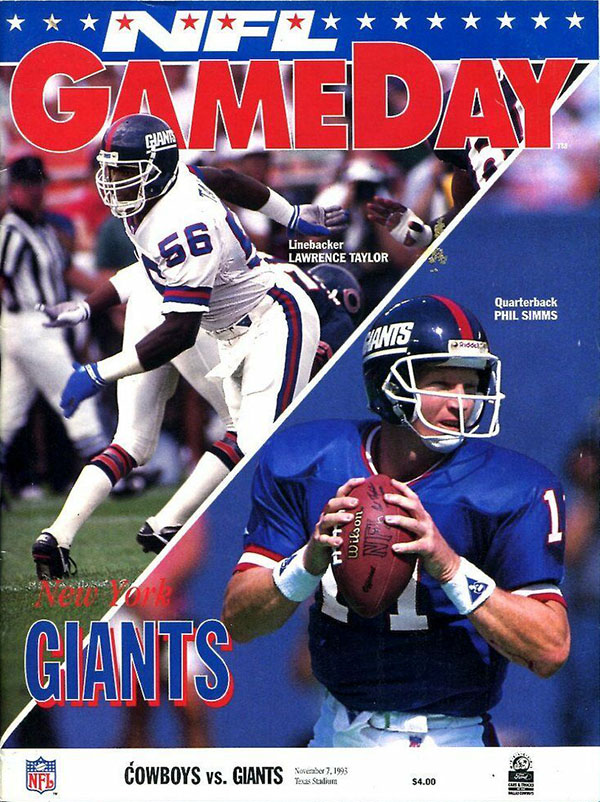 Phil Simms New York Giants 1993 Poster