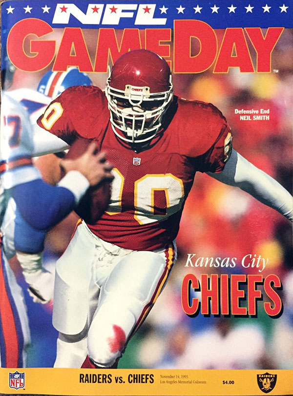 NFL Program: Los Angeles Raiders vs. Kansas City Chiefs (November 14, 1993)