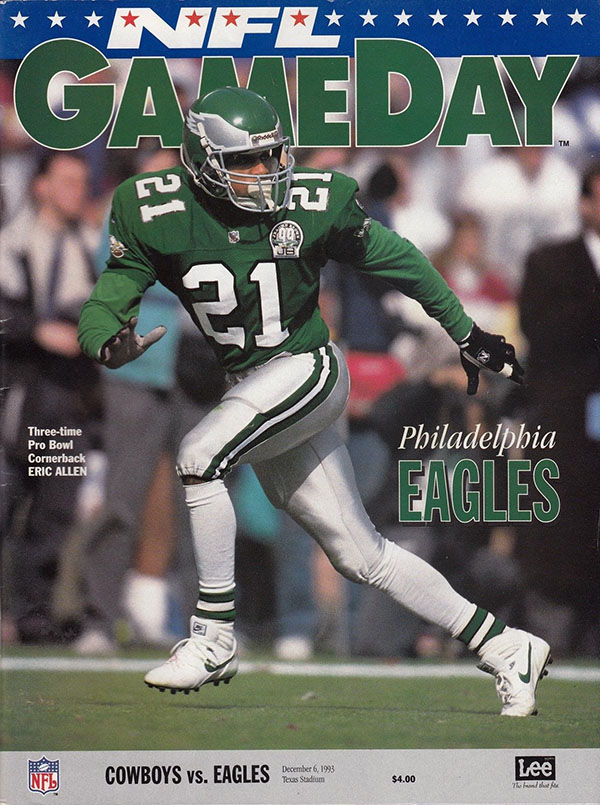 NFL Program: Dallas Cowboys vs. Philadelphia Eagles (December 6, 1993)