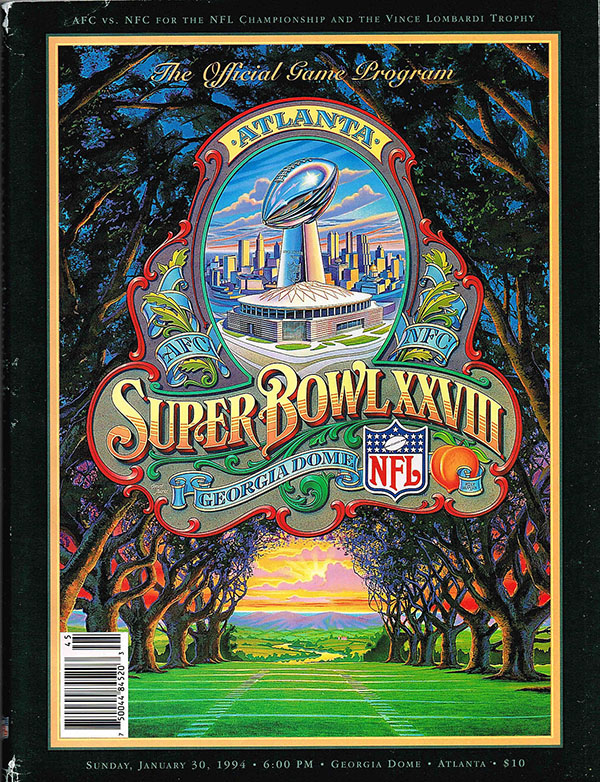 NFL Super Bowl XXVIII Game Program: Dallas Cowboys vs. Buffalo Bills (January 30, 1994)