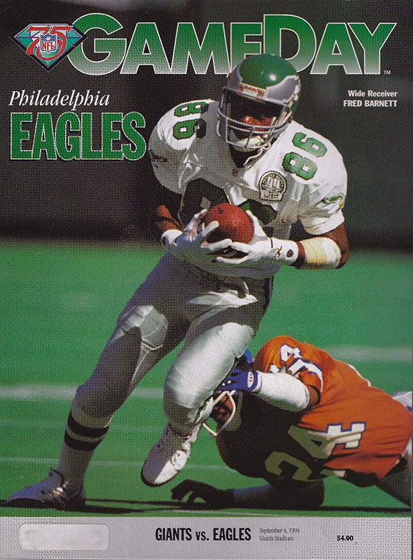 NFL Program: New York Giants vs. Philadelphia Eagles (September 4, 1994)