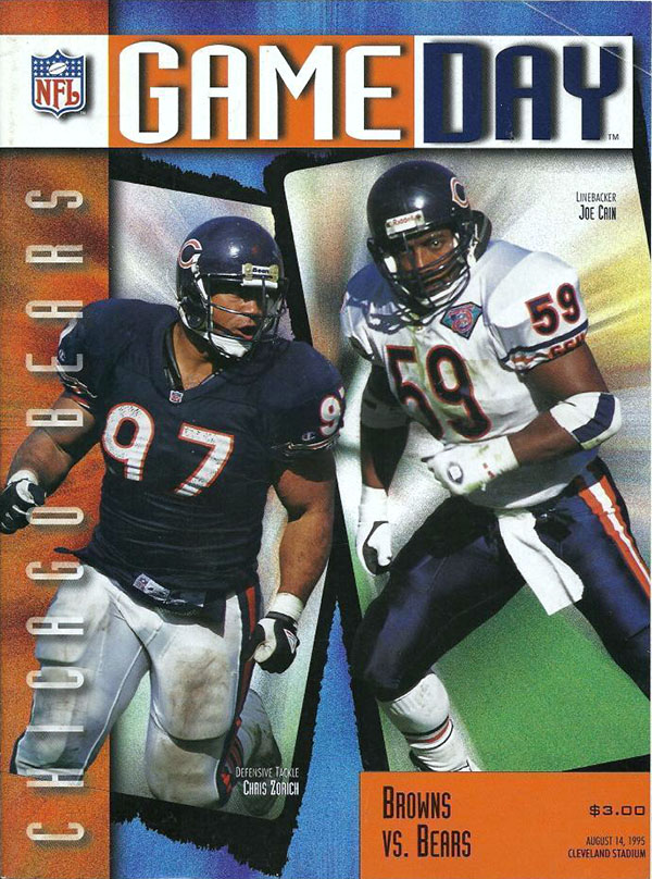 NFL Program: Cleveland Browns vs. Chicago Bears (August 14, 1995)