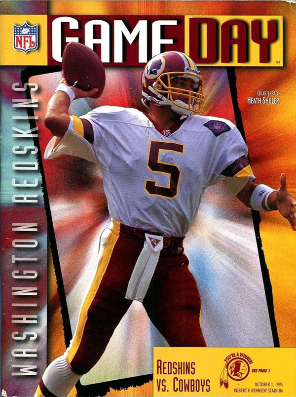 NFL Program: Washington Redskins vs. Dallas Cowboys (October 1, 1995)