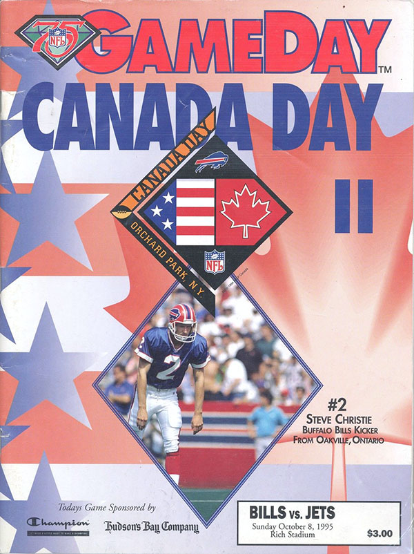 NFL Program: Buffalo Bills vs. New York Jets (October 8, 1995)