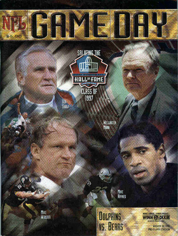 NFL Program: Miami Dolphins vs. Chicago Bears (August 10, 1997)