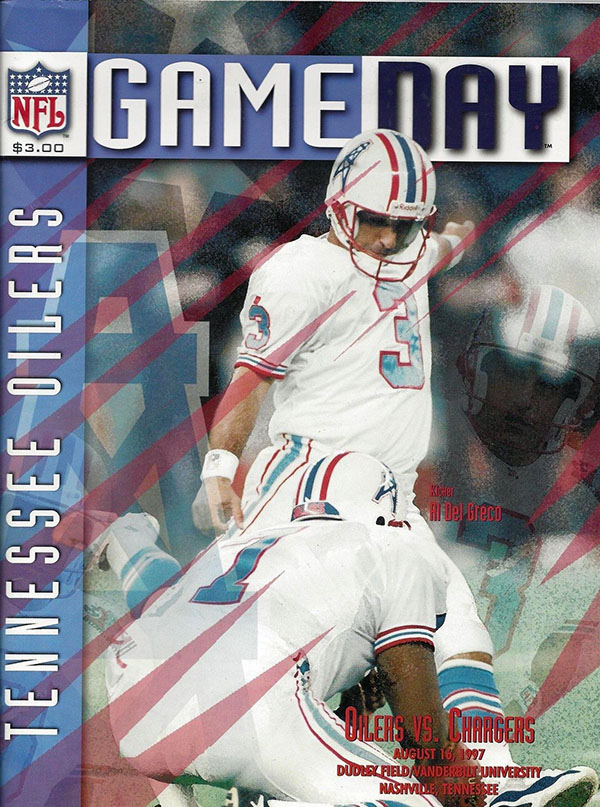 NFL Program: Tennessee Oilers vs. San Diego Chargers (August 16, 1997)