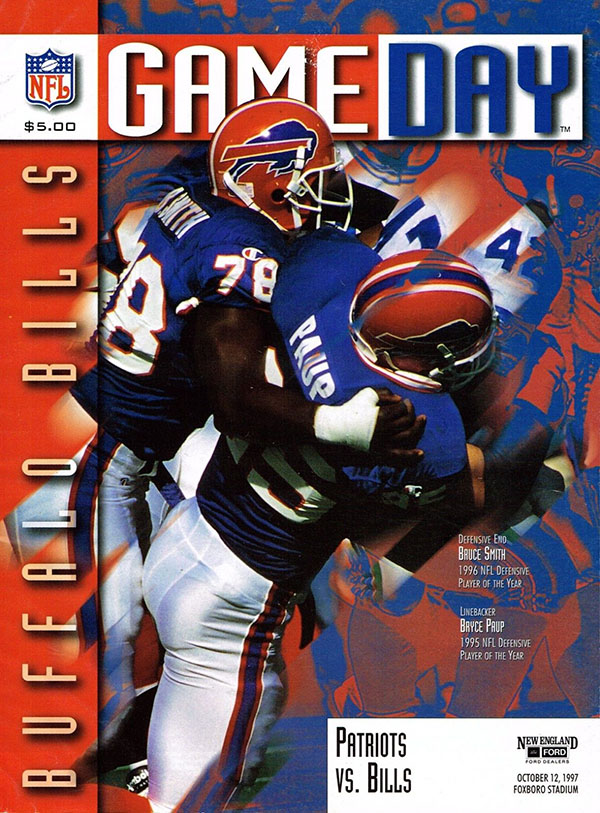 NFL Program: New England Patriots vs. Buffalo Bills (October 12, 1997)