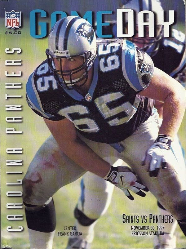 NFL Program: Carolina Panthers vs. New Orleans Saints (November 30, 1997)