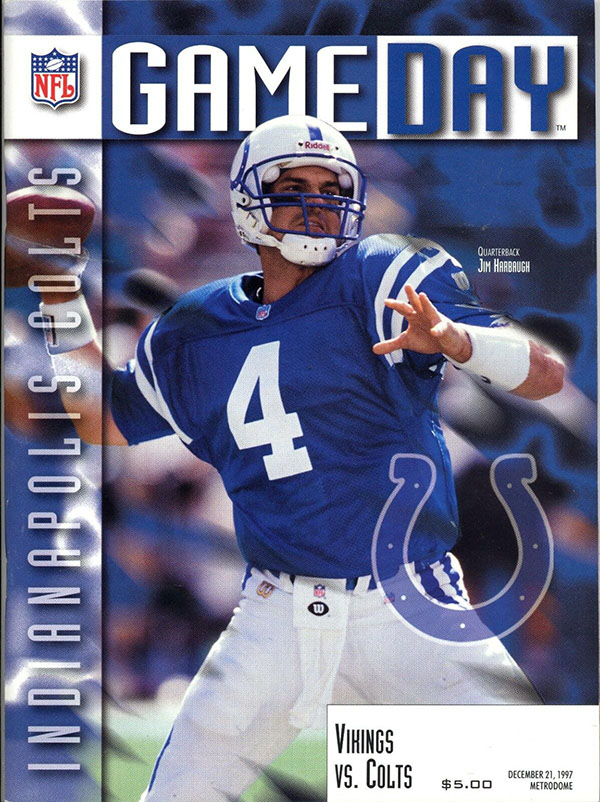 NFL Program: Minnesota Vikings vs. Indianapolis Colts (December 21, 1997)