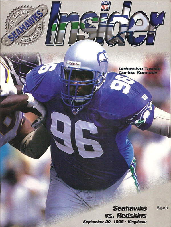 NFL Program: Seattle Seahawks vs. Washington Redskins (September 20, 1998)