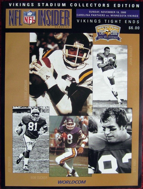 NFL Program: Minnesota Vikings vs. Carolina Panthers (November 19, 2000)