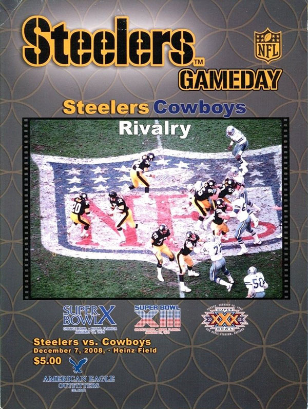 NFL Program: Pittsburgh Steelers vs. Dallas Cowboys (December 7, 2008)