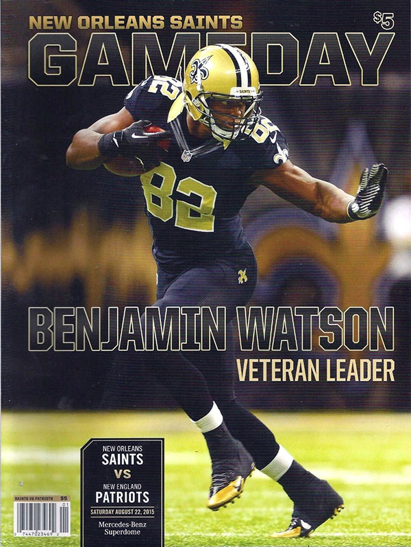 NFL Program: New Orleans Saints vs. New England Patriots (August 22, 2015)