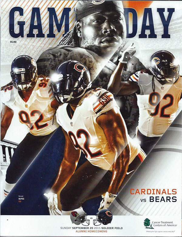 NFL Program: Chicago Bears vs. Arizona Cardinals (September 20, 2015)