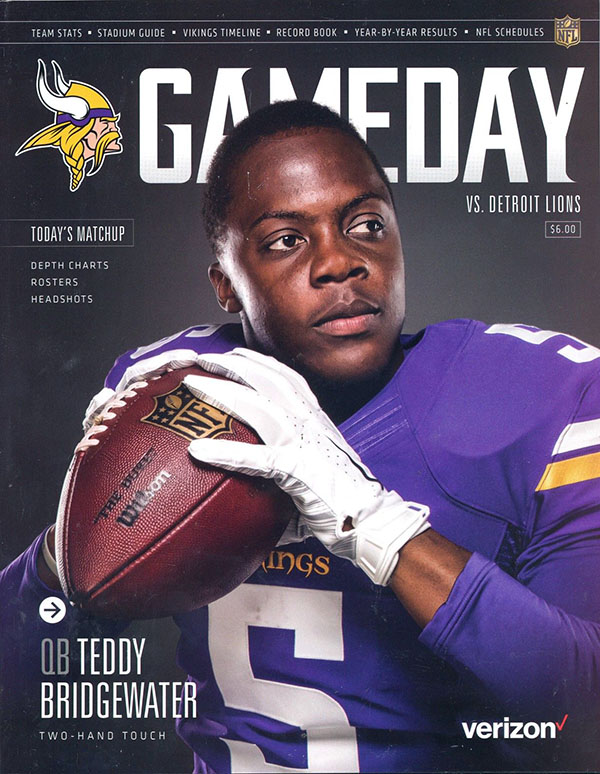 NFL Program: Minnesota Vikings vs. Detroit Lions (September 20, 2015)