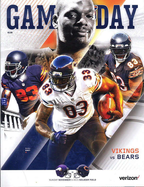 NFL Program: Chicago Bears vs. Minnesota Vikings (November 1, 2015)