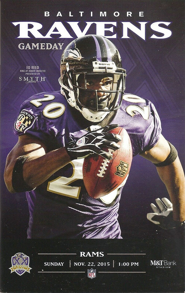 NFL Program: Baltimore Ravens vs. St. Louis Rams (November 22, 2015)