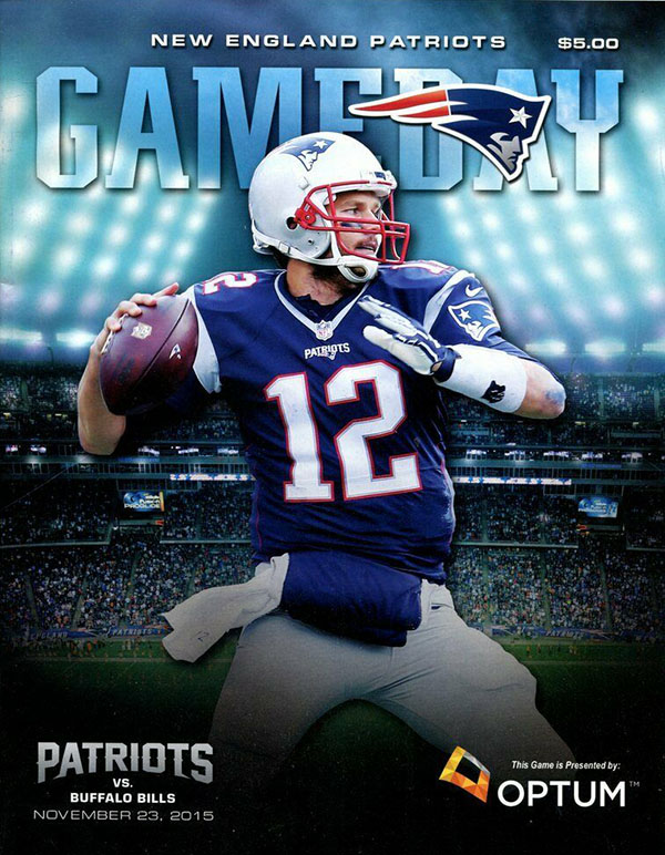 NFL Program: New England Patriots vs. Buffalo Bills (November 23, 2015)