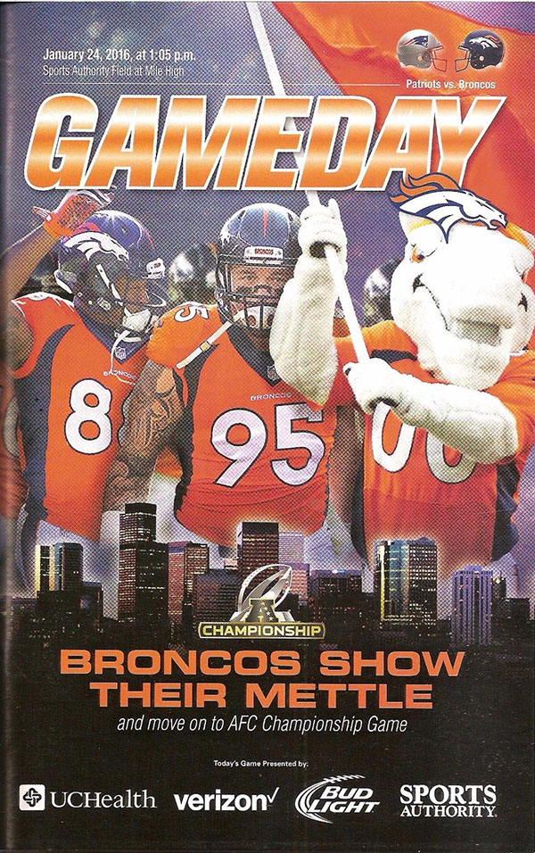 NFL Program: Denver Broncos vs. New England Patriots (January 24, 2016)