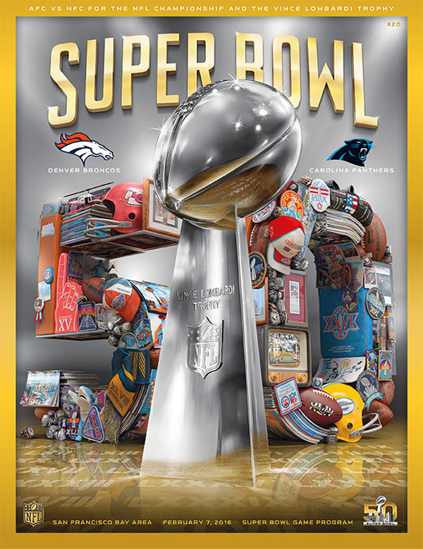 NFL Super Bowl 50 Game Program: Denver Broncos vs. Carolina Panthers (February 7, 2016)