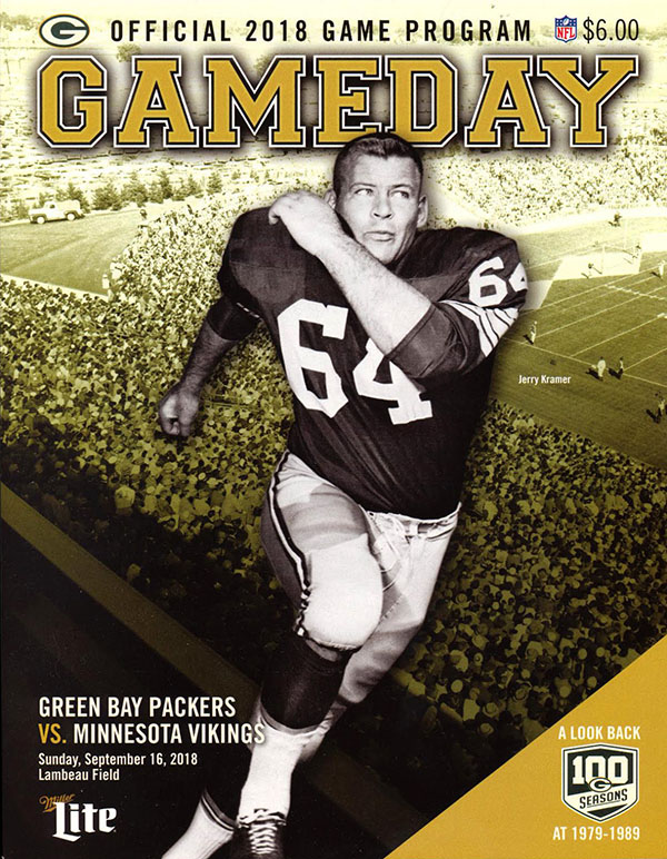 NFL Program: Green Bay Packers vs. Minnesota Vikings (September 16, 2018)