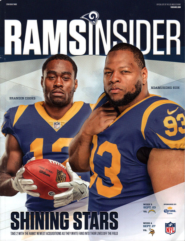 NFL Program: Los Angeles Rams vs. Los Angeles Chargers (September 23, 2018)