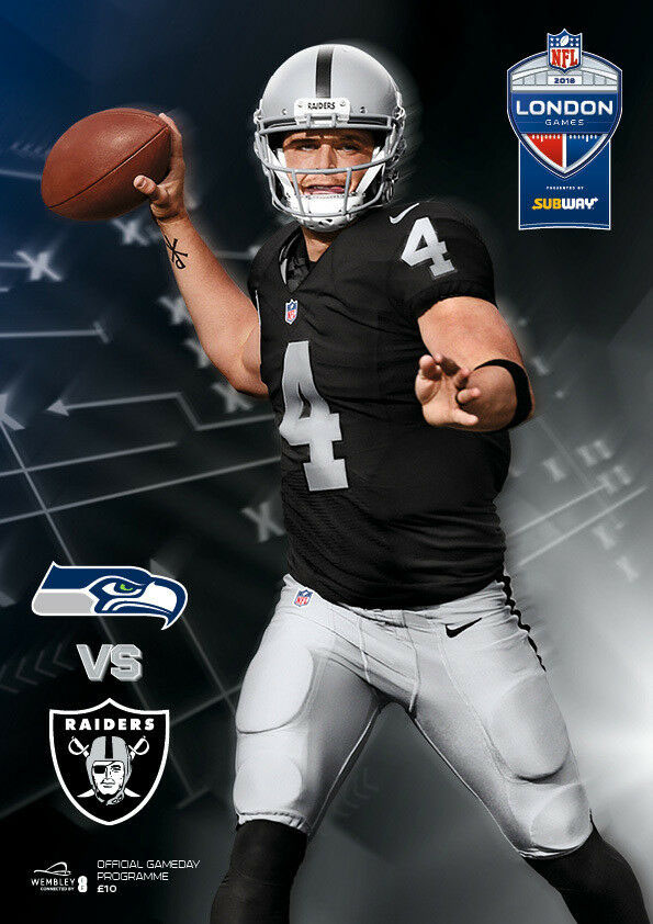 NFL Program: Oakland Raiders vs. Seattle Seahawks (October 14, 2018)