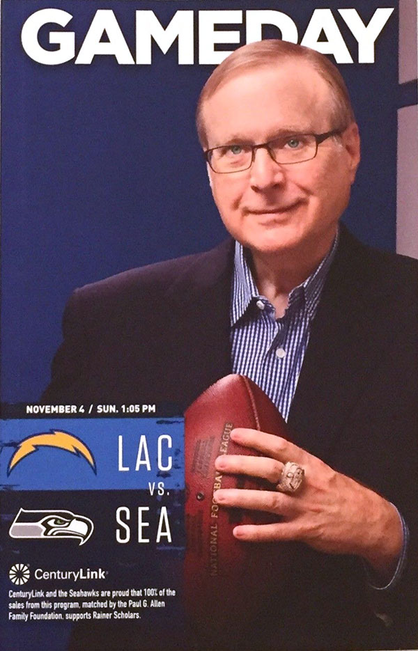 NFL Program: Seattle Seahawks vs. Los Angeles Chargers (November 4, 2018)