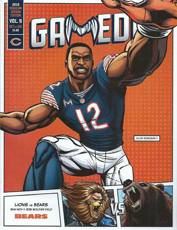 NFL Program: Chicago Bears vs. Detroit Lions (November 11, 2018)