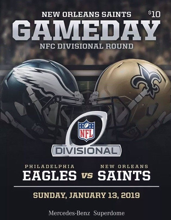 NFL Program: New Orleans Saints vs. Philadelphia Eagles (January 13, 2019)