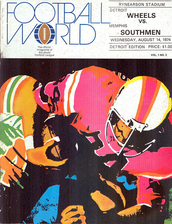 WFL Program: Detroit Wheels vs. Memphis Southmen (August 14, 1974)