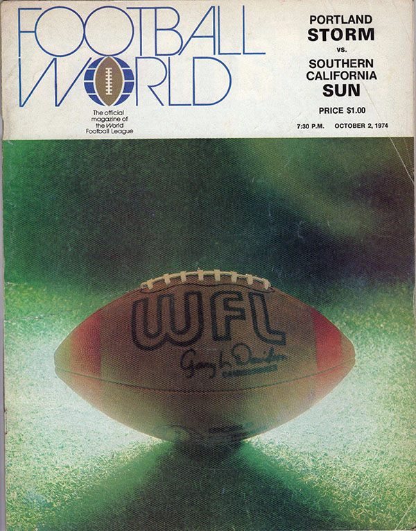 WFL Program: Portland Storm vs. Southern California Sun (October 2, 1974)