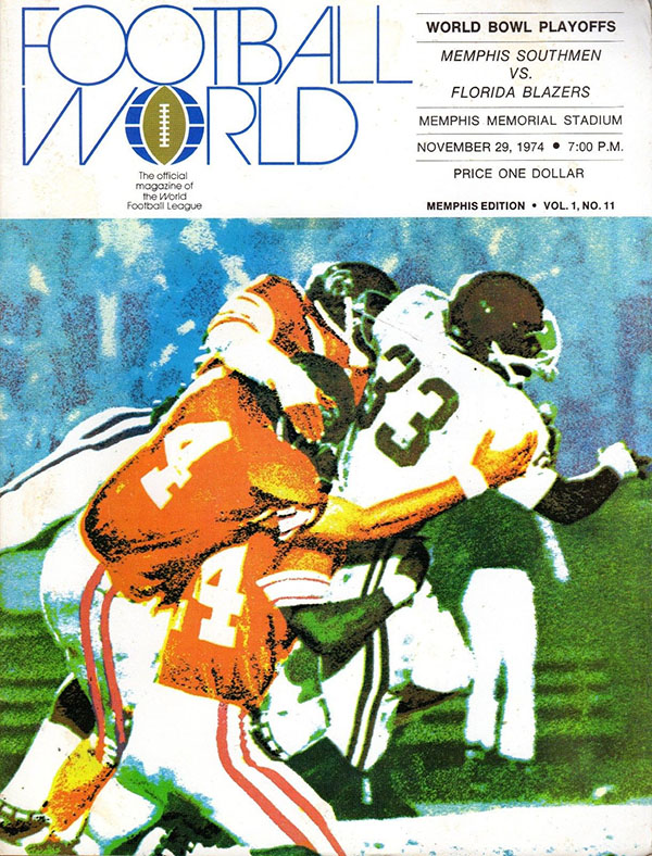 WFL Program: Memphis Southmen vs. Florida Blazers (November 29, 1974)