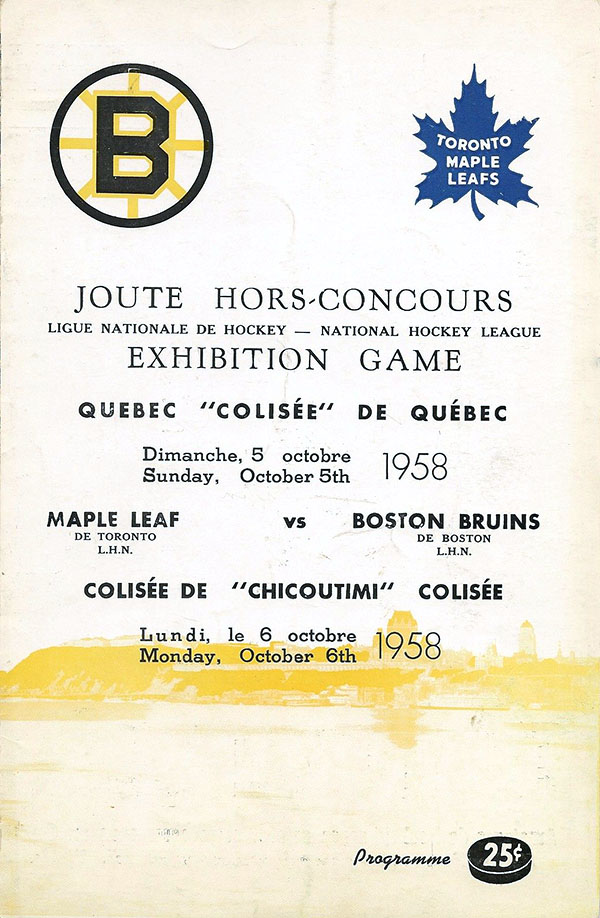 NHL Program: Toronto Maple Leafs (1958-59)