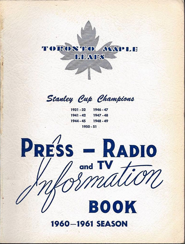 NHL Media Guide: Toronto Maple Leafs (1960-61)