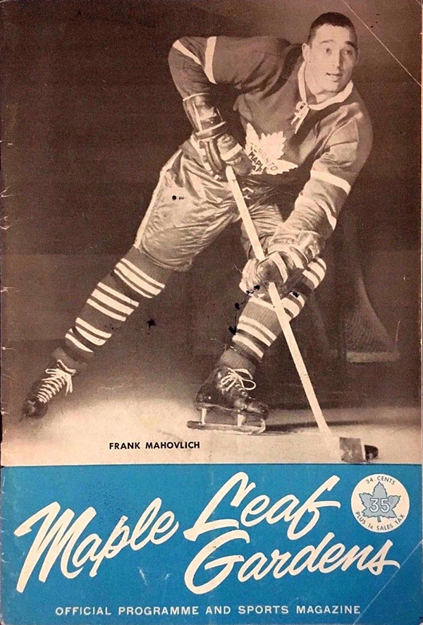 NHL Program: Toronto Maple Leafs (1961-62)