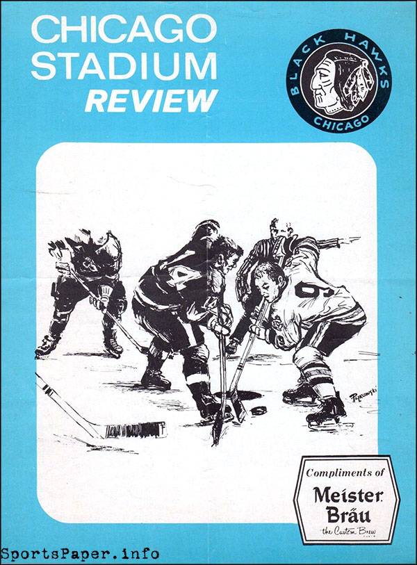 NHL Program: Chicago Black Hawks (1966-67)